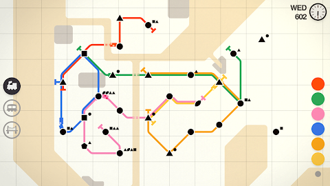 Mini Metro map during a session